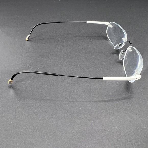 Silhouette Eyeglasses Rimless Frames Titanium White / Black - Picture 3 of 14